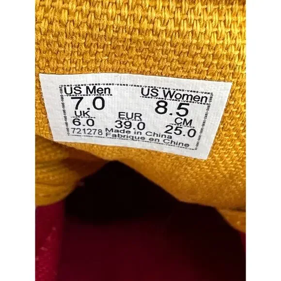 Vans Anaheim Factory Sneakers Gold Corduroy Size 8.5 display picture 1